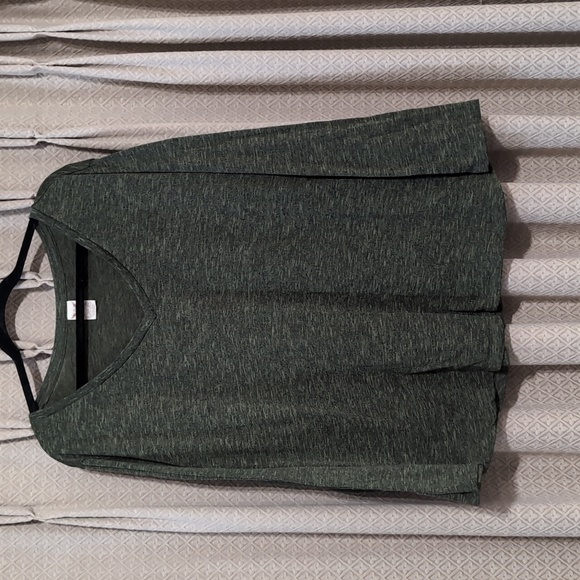 Faded Glory Green Marbled 3X Tunic Long Sleeve Shirt - Picture 1 of 4